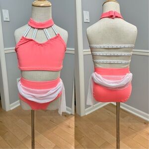 Coral and white lyrical costume SC